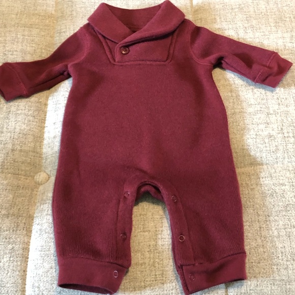 burgundy baby boy clothes